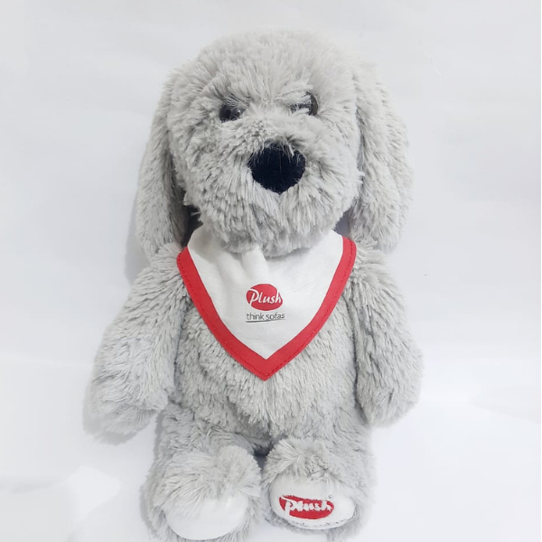 Think sofas grey puppy dog