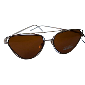 Brown Aviator Metal Framed Sunglasses
