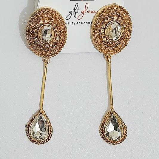 Champagne Crystal Drop Earrings