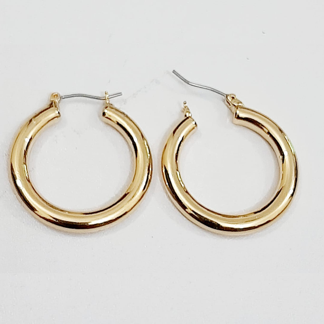 Golden C Hoop Earrings