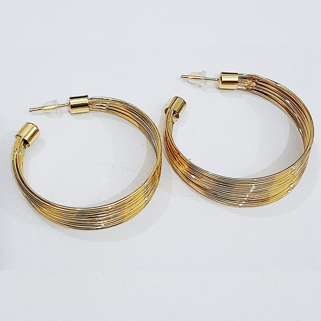 Golden Layered Hoop Earrings