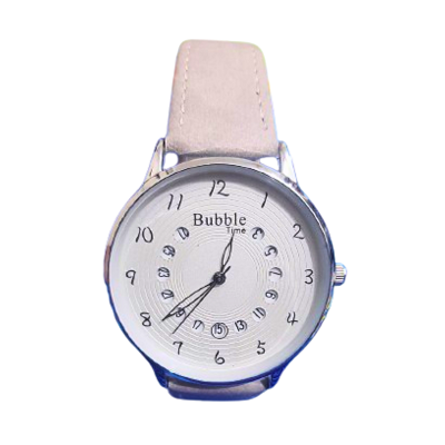 Bubble Time Beige Wrist Watch