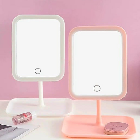 Miniso USB rechargeable led vanity mirror with detachable stand