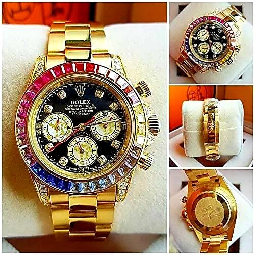 Rolex Daytona Rainbow Gold Collection For Men Master copy